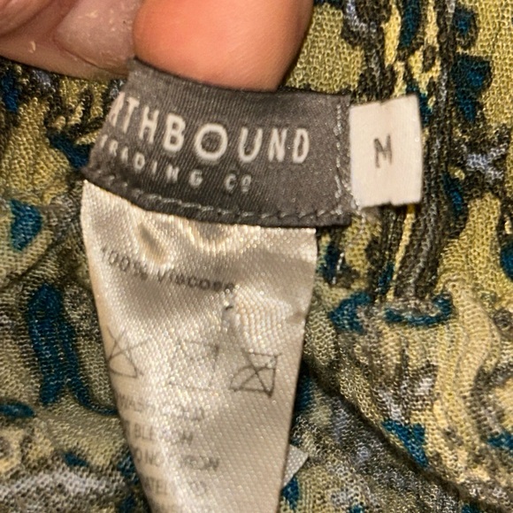 Earthbound Trading Co Maxi Skirt Women’s M Green Boho Button Front 132 - Picture 5 of 6